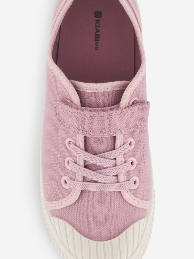 Sneakers in tela con stampa a scacchi Rosa - Kiabi