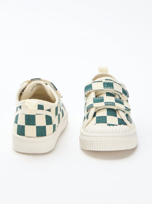Sneakers in tela con stampa a scacchi - Kiabi