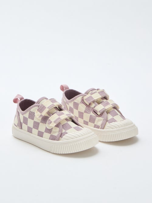 Sneakers in tela con stampa a scacchi - Kiabi