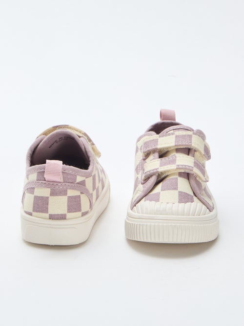 Sneakers in tela con stampa a scacchi - Kiabi