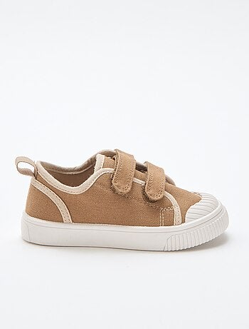 Sneakers in tela con velcro