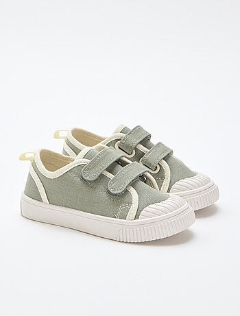 Sneakers in tela con velcro
