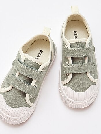 Sneakers in tela con velcro