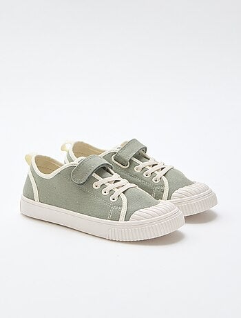 Sneakers in tela con velcro