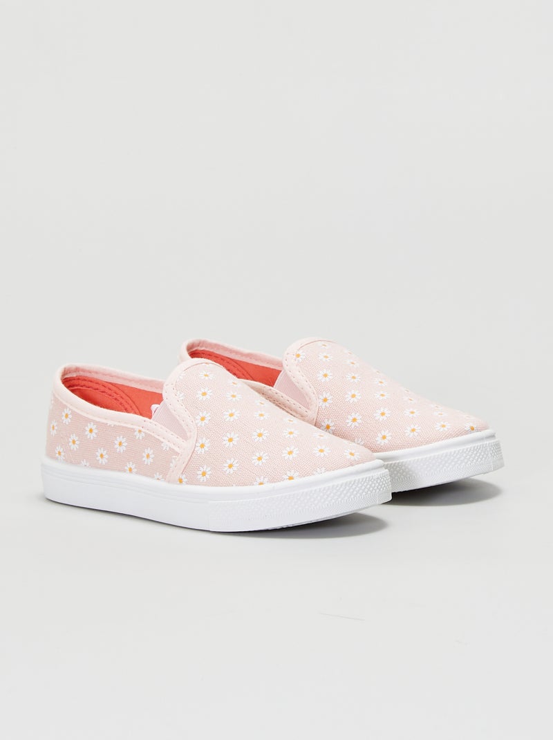 Sneakers in tela senza lacci ROSA - Kiabi