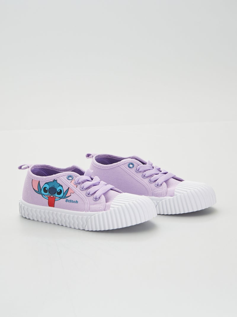 Sneakers in tela 'Stitch' malva - Kiabi
