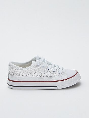 Sneakers in tela tinta unita