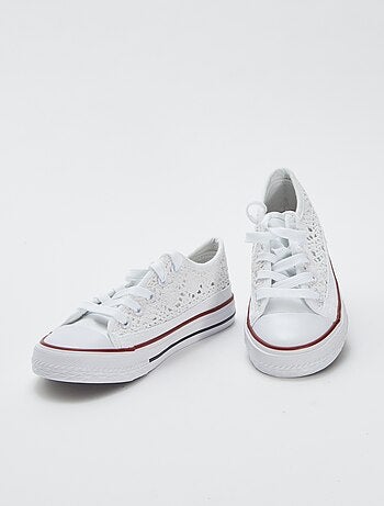 Sneakers in tela tinta unita