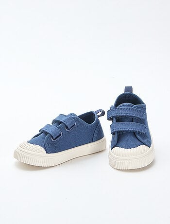 Sneakers in tela con stampa a scacchi