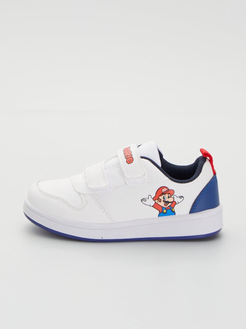 Sneakers 'Mario' in similpelle con chiusure a strappo BIANCO - Kiabi