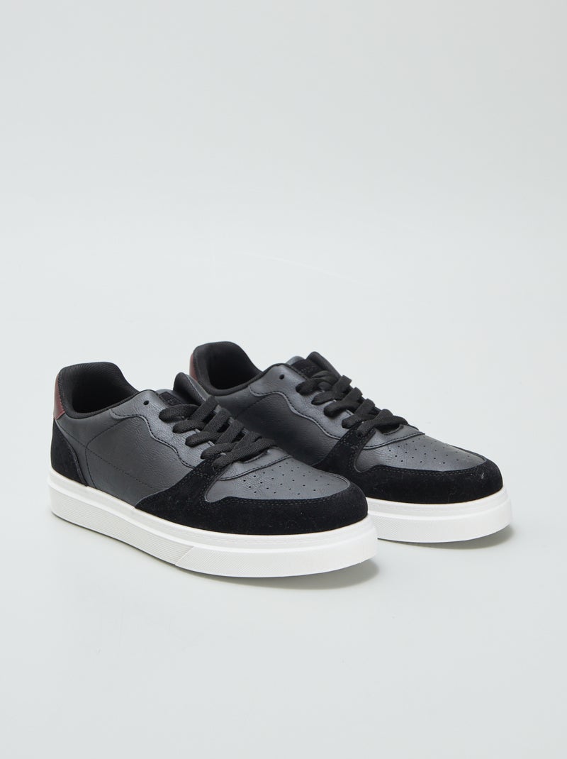 Sneakers nere bimateriali NERO - Kiabi