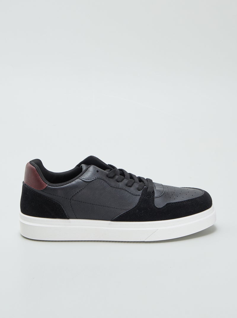 Sneakers nere bimateriali NERO - Kiabi