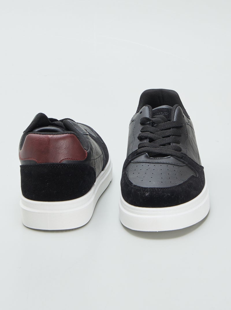 Sneakers nere bimateriali NERO - Kiabi