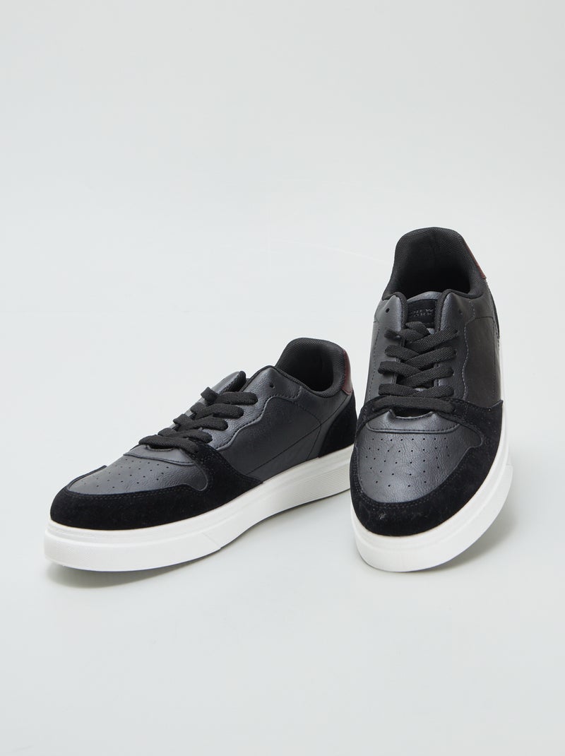 Sneakers nere bimateriali NERO - Kiabi