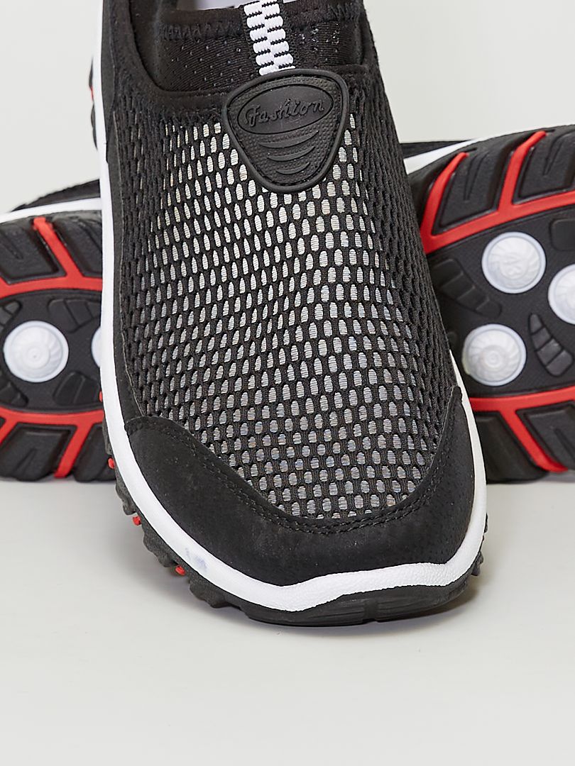 Sneakers pantofole in mesh nero - Kiabi