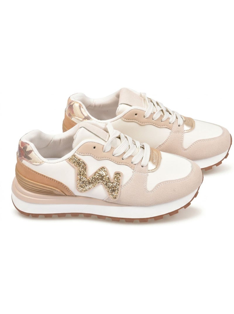 Sneakers Runner Donna Mesh Logo W 4 Colori OZABI Beige - Kiabi