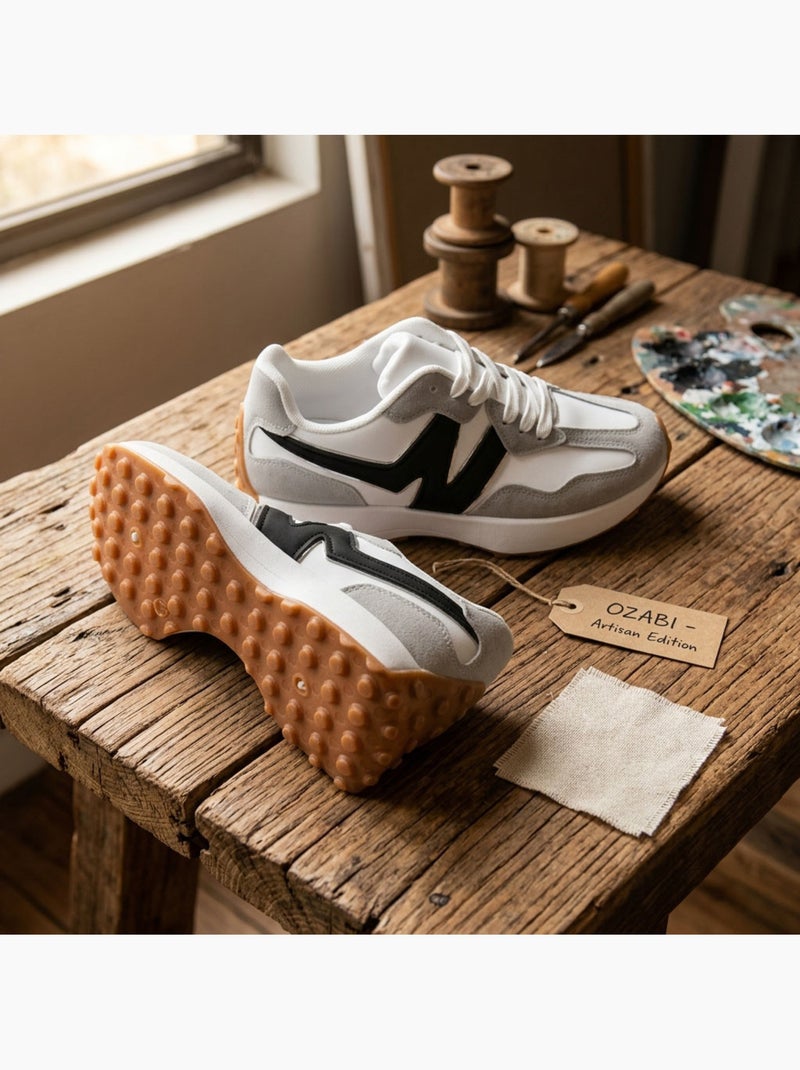 Sneakers Runner Donna Mesh Logo W 4 Colori OZABI Grigio - Kiabi
