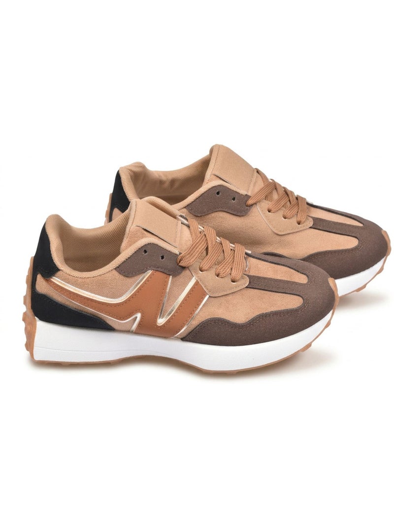 Sneakers Runner Donna Mesh Logo W 4 Colori OZABI Marrone - Kiabi