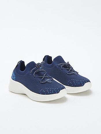 Sneakers running con lacci elasticizzati