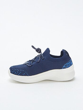 Sneakers running con lacci elasticizzati