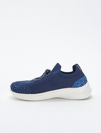 Sneakers running con lacci elasticizzati