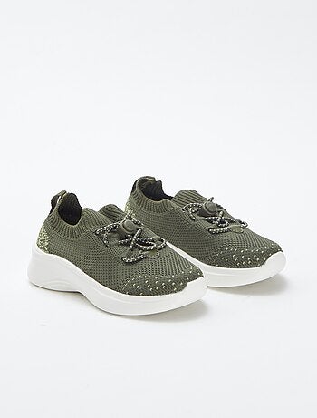 Sneakers running con lacci elasticizzati