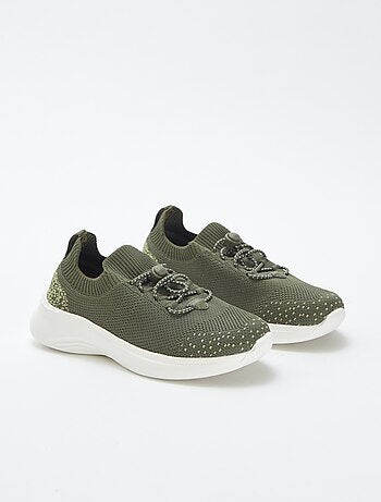 Sneakers running con lacci elasticizzati