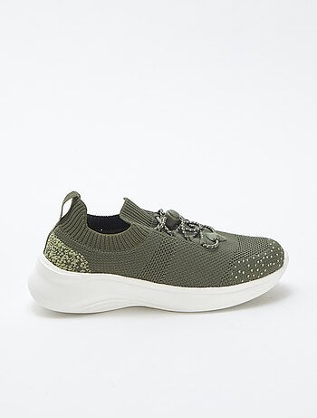 Sneakers running con lacci elasticizzati