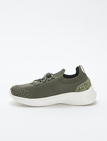 Sneakers running con lacci elasticizzati