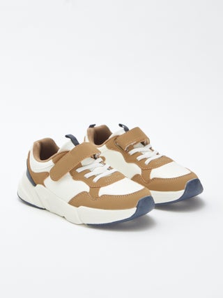 Sneakers running con strappi e lacci elasticizzati