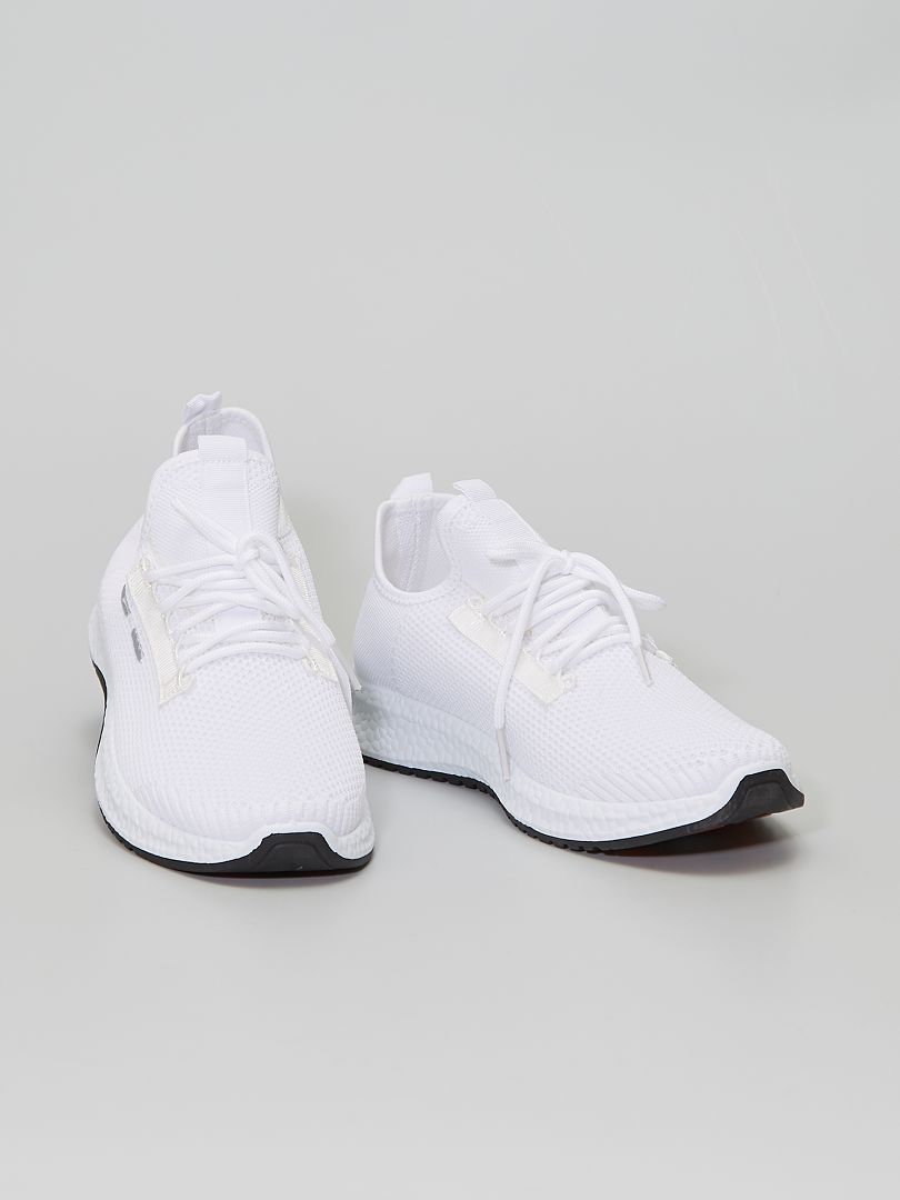 Sneakers running in mesh bianco - Kiabi
