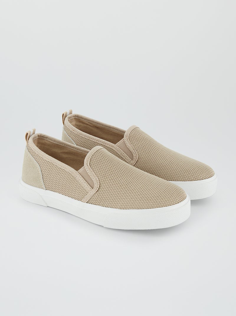 Sneakers slip-on BEIGE - Kiabi