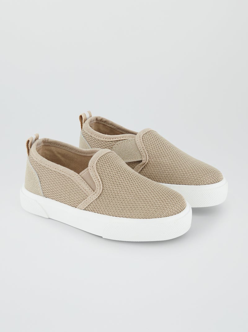 Sneakers slip-on BEIGE - Kiabi