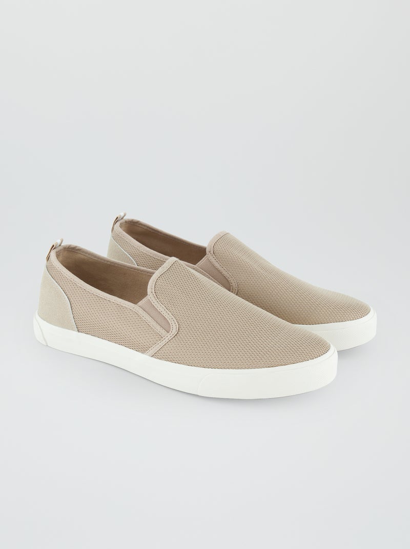 Sneakers slip-on BEIGE - Kiabi