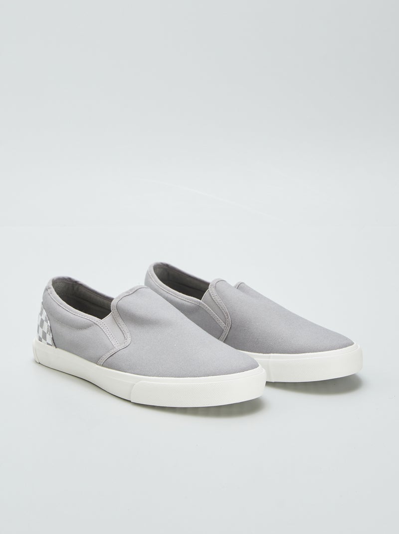 Sneakers slip-on con applicazione GRIGIO - Kiabi