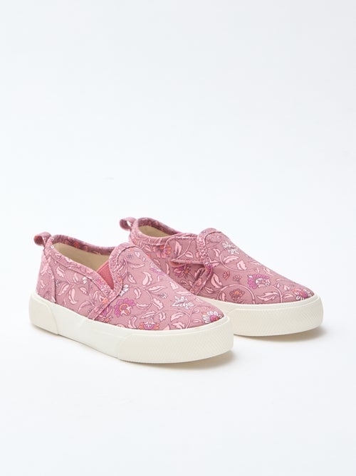 Sneakers slip-on con fiori - Kiabi