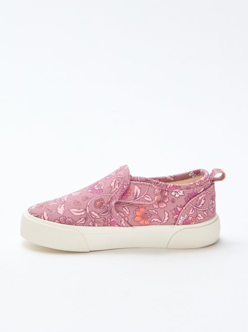 Sneakers slip-on con fiori - Kiabi