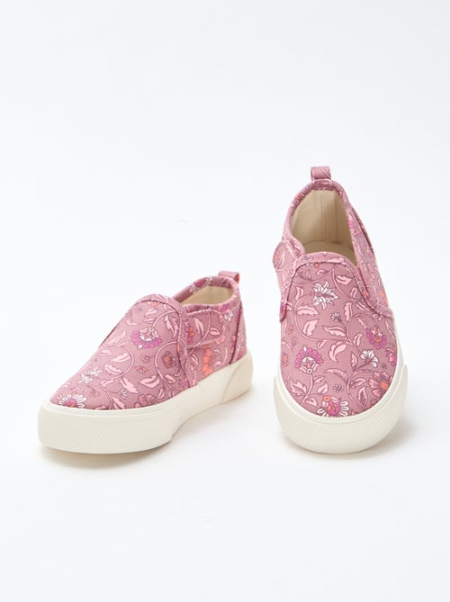 Sneakers slip-on con fiori - Kiabi