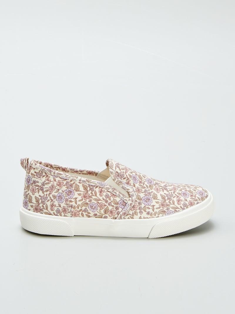 Sneakers slip-on con motivo BIANCO - Kiabi