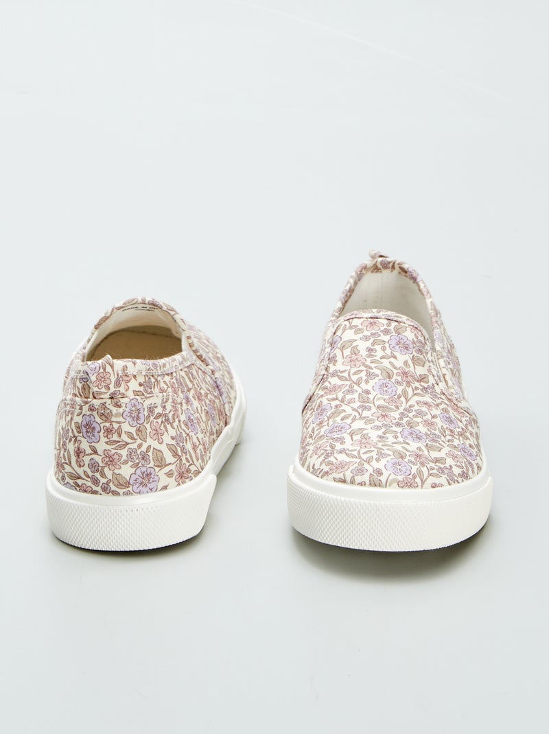 Sneakers slip-on con motivo BIANCO - Kiabi