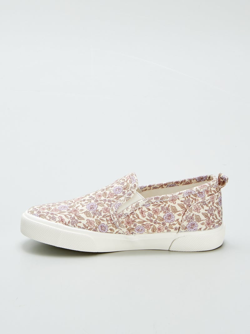 Sneakers slip-on con motivo BIANCO - Kiabi