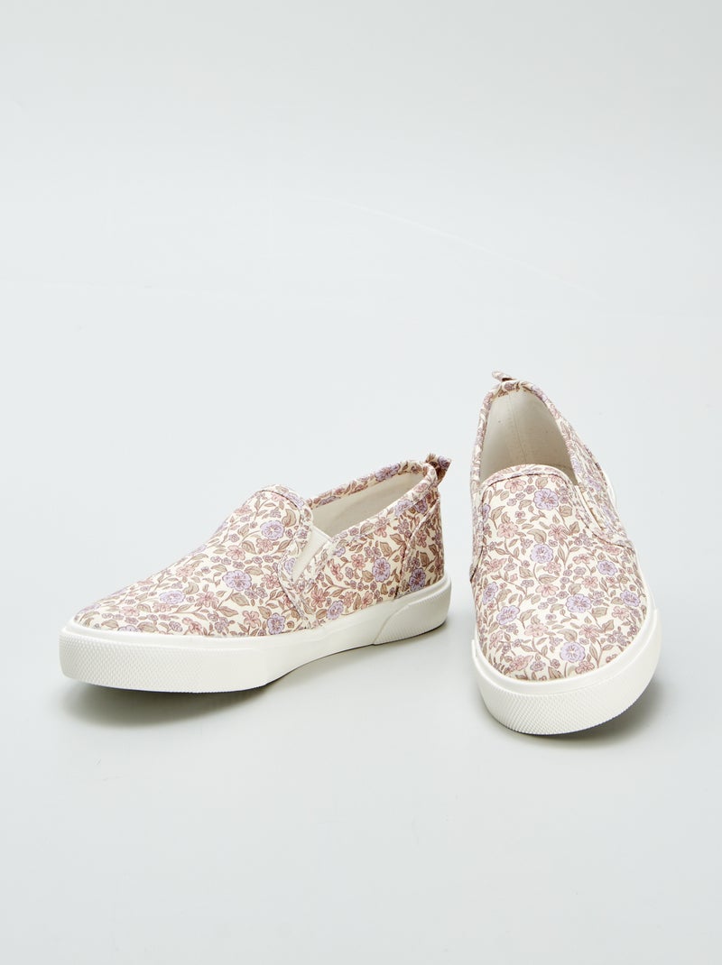 Sneakers slip-on con motivo BIANCO - Kiabi