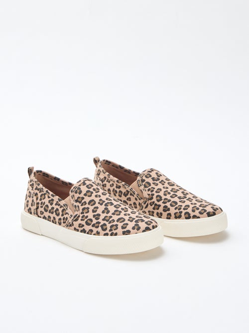 Sneakers slip-on con stampa leopardata - Kiabi