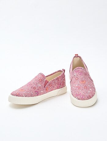 Sneakers slip-on con stampa leopardata