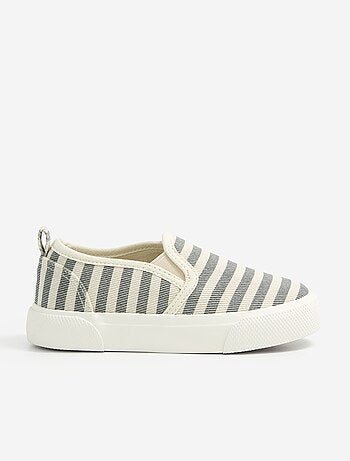 Sneakers slip-on con strappi fantasia
