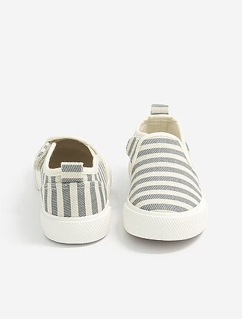 Sneakers slip-on con strappi fantasia