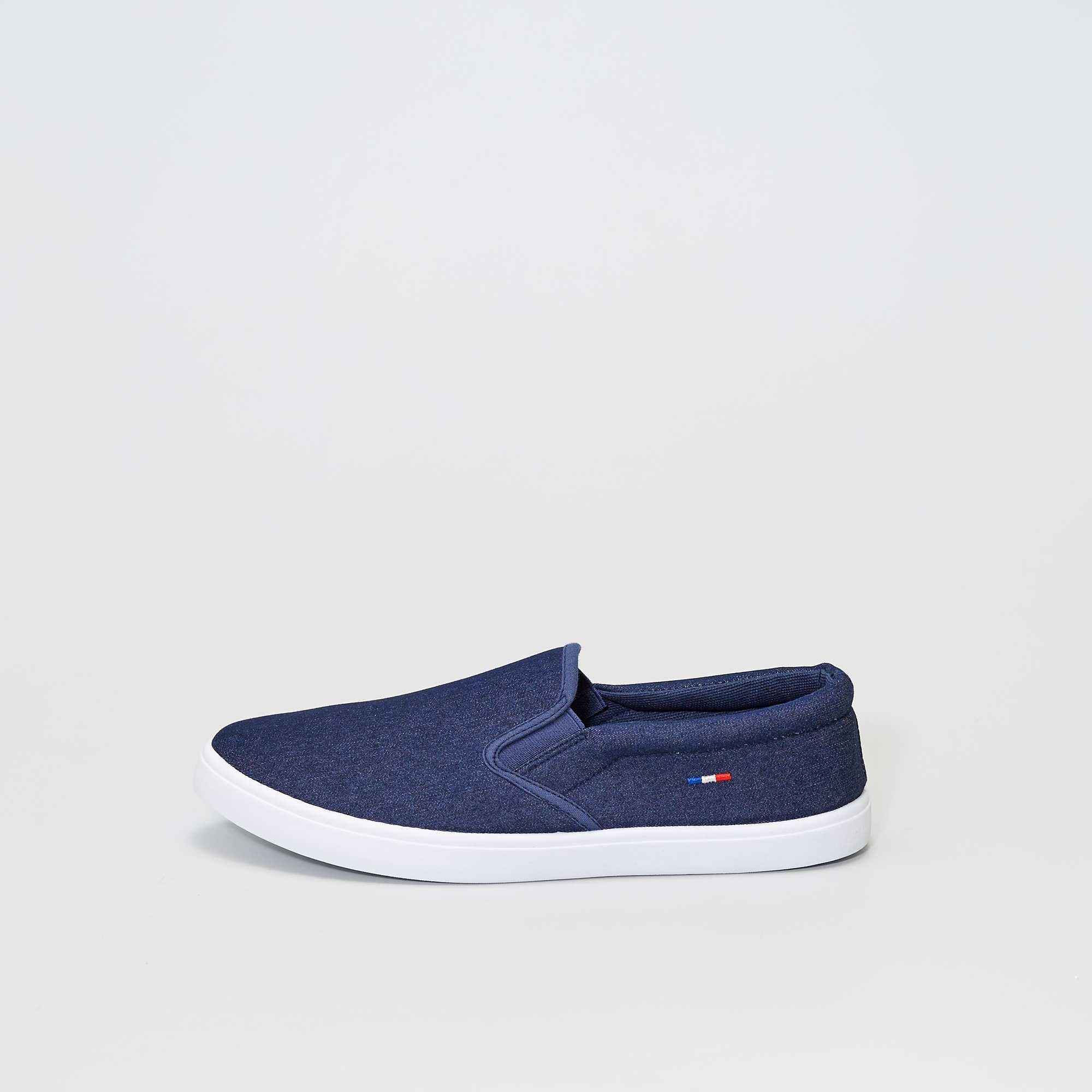 slip on denim sneakers