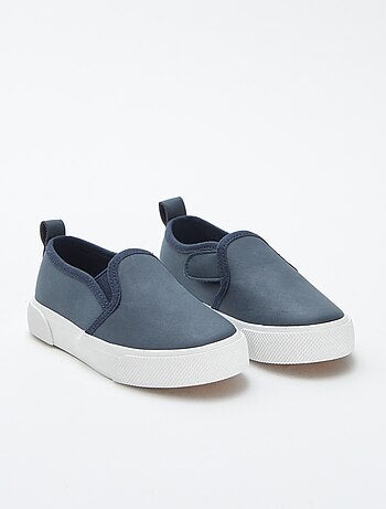 Sneakers slip-on in finto camoscio