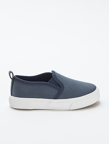 Sneakers slip-on in finto camoscio