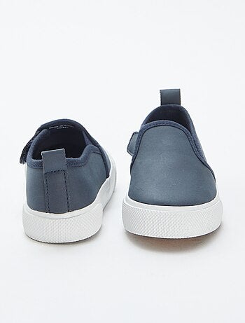 Sneakers slip-on in finto camoscio